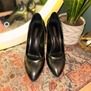 Louis Vuitton Metallic Black Heels 38.5/ 8.5